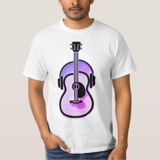 Camiseta Harmony Fusion: Violão e Fones de ouvido