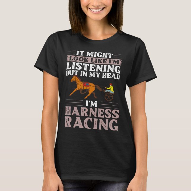 Camiseta Harness Racing Horse Race Track Racer Trotting Hor (Frente)