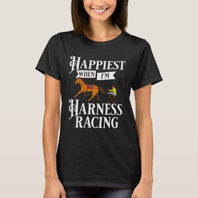 Camiseta Harness Racing Horse Race Track Racer Trotting Hor (Frente)