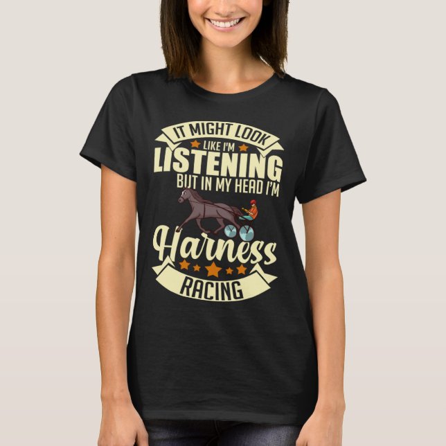 Camiseta Harness Racing Horse Race Track Racer Trotting Hor (Frente)