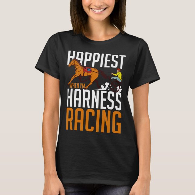 Camiseta Harness Racing Horse Race Track Racer Trotting Hor (Frente)
