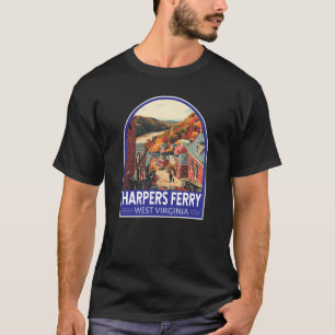 Camiseta Harpers Ferry West Virginia Viagem Arte Vintage
