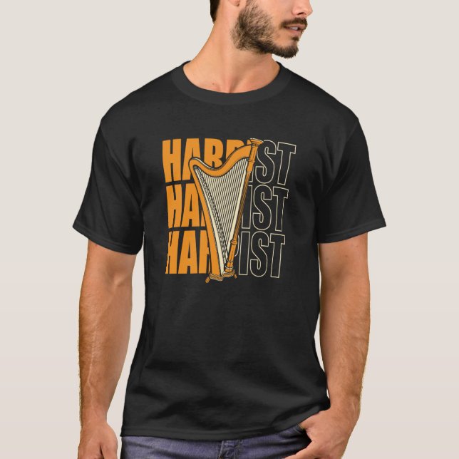 Camiseta Harpist Konghou Pedal Harp Harpist Harp Player (Frente)