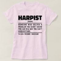 Harpist Noun Music Instrumento Harp Lover Engraçad