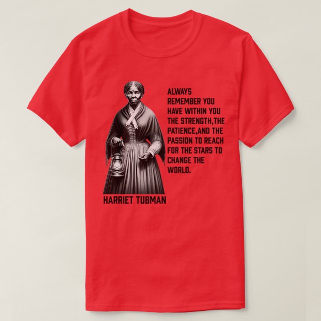 Camiseta Harriet Tubman muda o mundo 1 (Frente do Design)