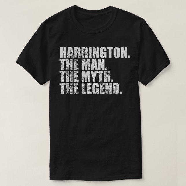 Camiseta Harrington Harrington Nome da família Harrington l (Frente do Design)