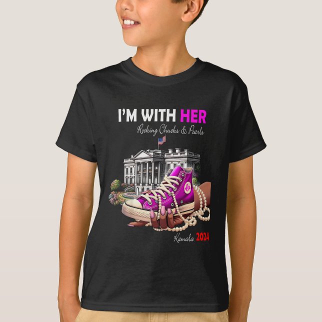 Camiseta Harris 2024 Eu estou com ela (Frente)