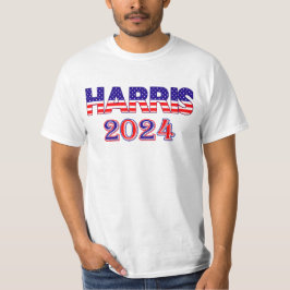 Camiseta Harris 2024 Presidente Democrat EUA Sinalizador Va