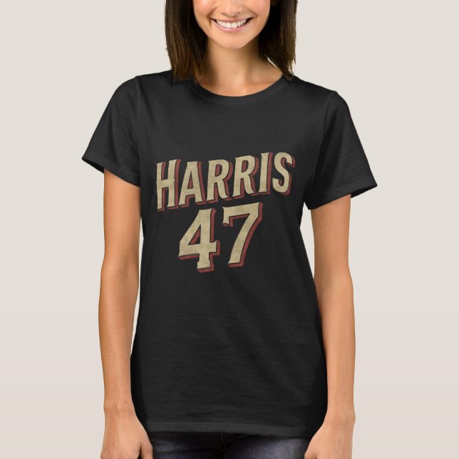 Camiseta Harris 47 caligrafia vintage (Frente)