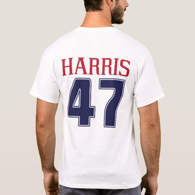 Camiseta Harris 47 Sports Number Kamala para Presidente 202 (Verso)