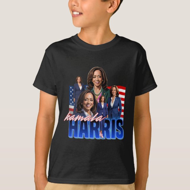 Camiseta Harris American Flag Bootleg (Frente)