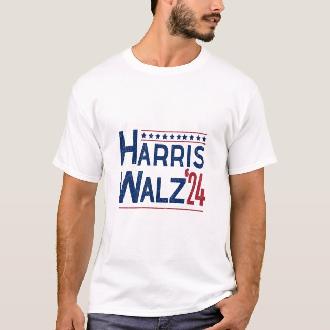Camiseta Harris e Walz 2024 Eleitoral Pairing (Frente)