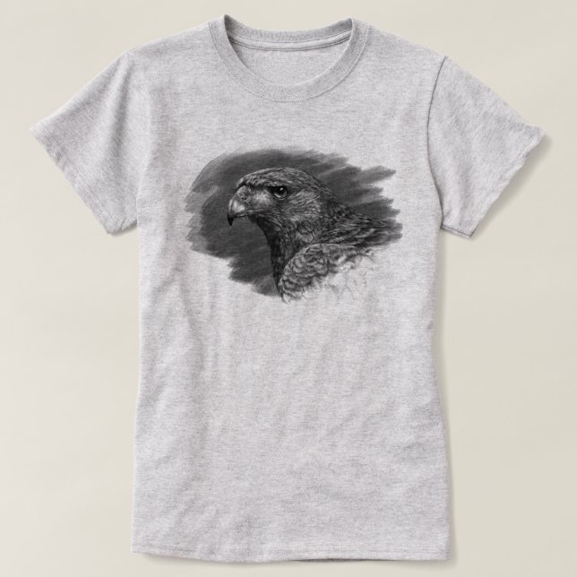 Camiseta Harris Hawk Drawing (Frente do Design)