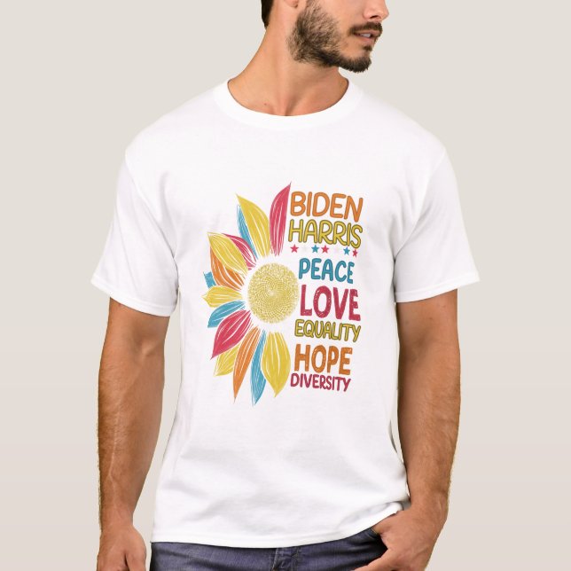 Camiseta Harris Paz Amor Igualdade (Frente)
