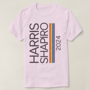 Camiseta Harris Shapiro 2024 LGBTQ Pride Kamala Harris