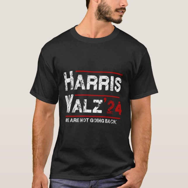 Camiseta Harris Tim Walz 2024 Não Voltaremos À Eleição (Frente)