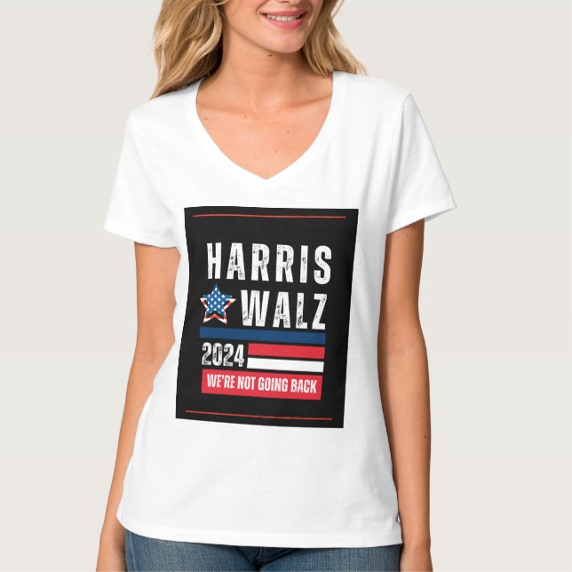 Camiseta Harris Waltz 2024 Eleição Kamala Harris (Frente)