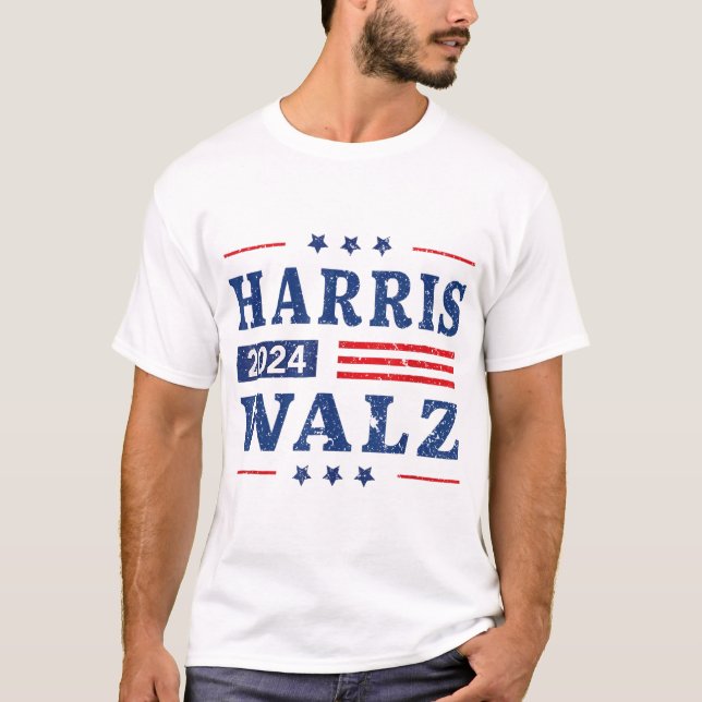Camiseta Harris Waltz 2024 Eleição Kamala Harris Tim Waltz (Frente)