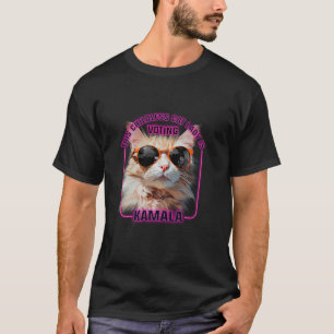 Camiseta Harris Waltz 2024 Suporta Gato Sem Filhos Lady T S