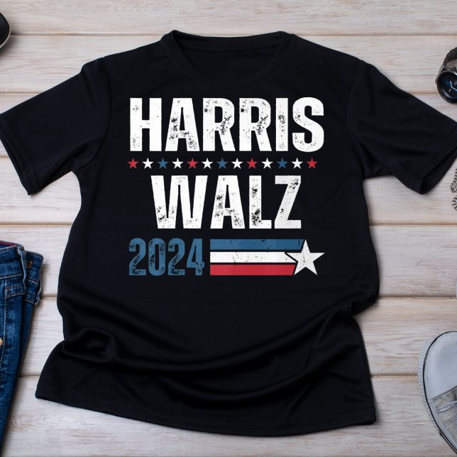 Camiseta Harris Walz 2024 Campanha Patriótica em Descanso (Criador carregado)