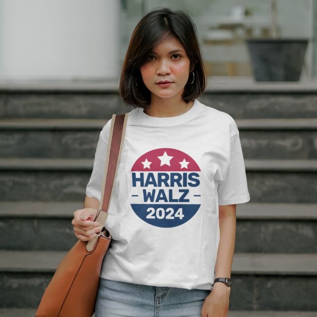 Camiseta Harris Walz 2024 Campanha pelo Presidente Patrióti (Harris Walz 2024 Campaign for President Patriotic Kamala )