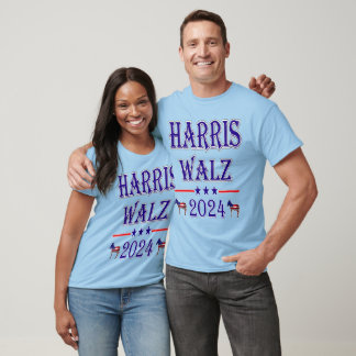 Camiseta Harris Walz 2024 Democrata dos EUA Donkeys Unisex