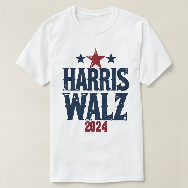 Camiseta Harris Walz 2024 Eleição Kamala Harris Tim Waltz (Frente do Design)