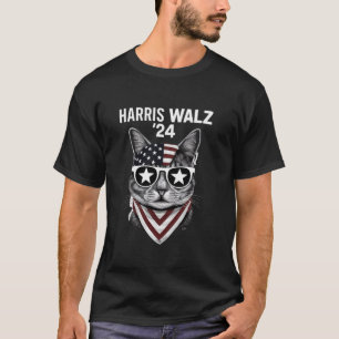 Camiseta Harris Walz 2024 Engraçado Eleição De Gato Kamala