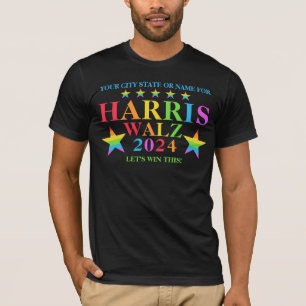 Camiseta Harris Walz 2024 Orgulho do Arco-Íris Estende Elei