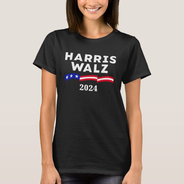 Camiseta Harris Walz 2024 Para O Presidente Kamala Harris W (Frente)