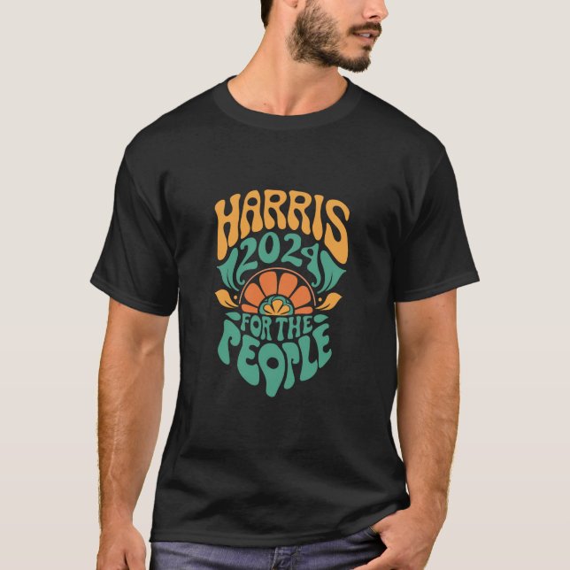 Camiseta Harris Walz 2024 Presidente eleitoral Kamala Harri (Frente)
