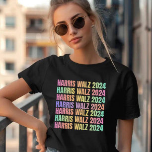 Camiseta Harris Walz 2024 Rainbow