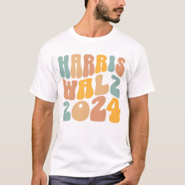 Camiseta Harris Walz 2024 Trendy Wavy Boho