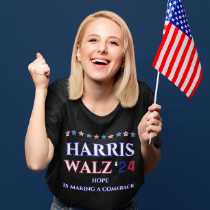 Camiseta Harris Walz 24-Hope é Fazer a Comeback