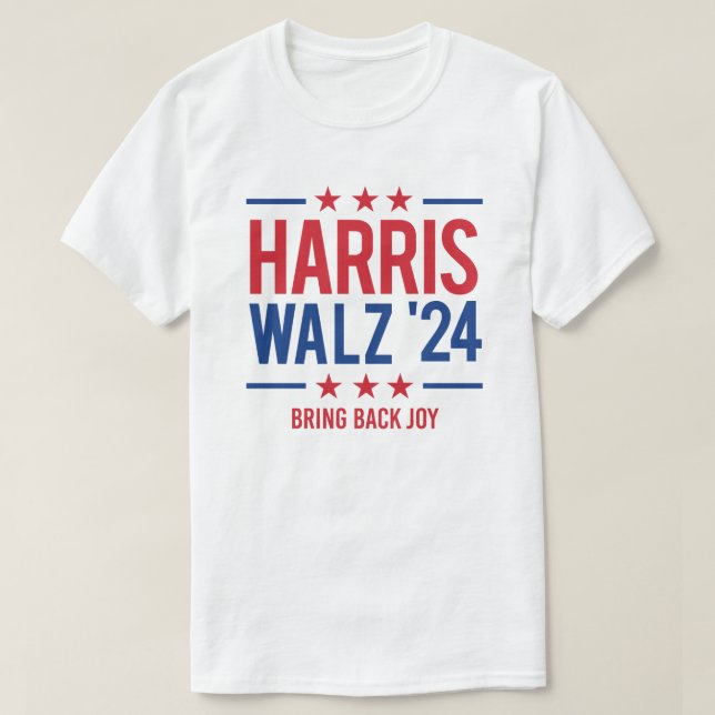 Camiseta Harris Walz 24 - Traga de volta alegria (Frente do Design)