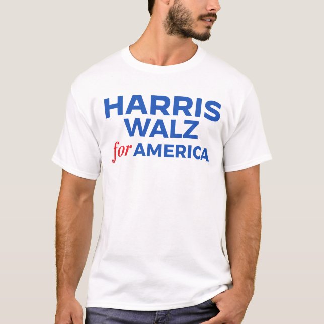 Camiseta Harris Walz para a América (Frente)