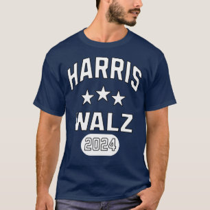Camiseta Harris Walz Patriótico Estilo Universitário Elegan
