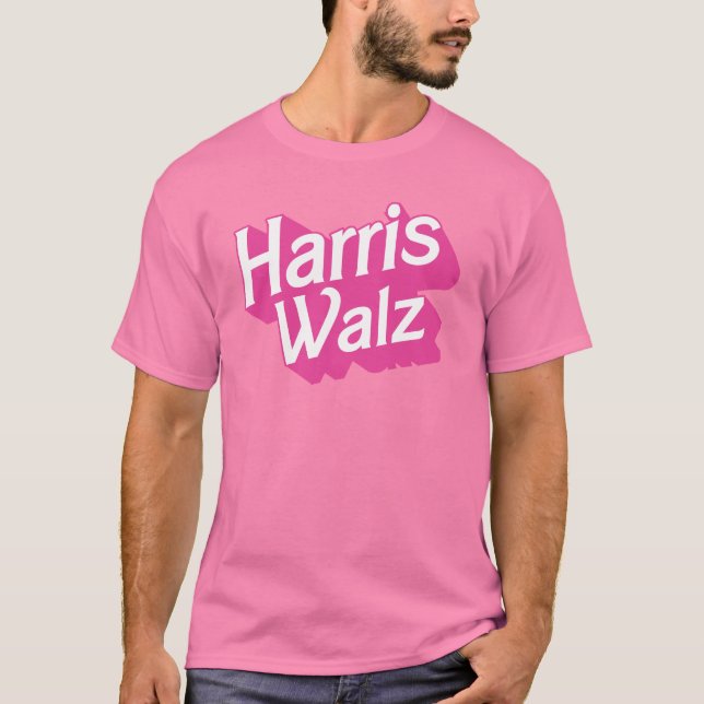 Camiseta Harris Walz Pink (Frente)