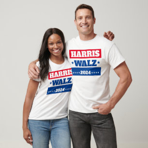 Camiseta Harris Walz Tim Walz 2024 Campaign Blue Red