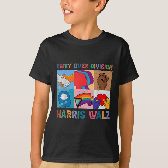 Camiseta Harris Wheimer 2024 Unity Over Division Kamala Har (Frente)