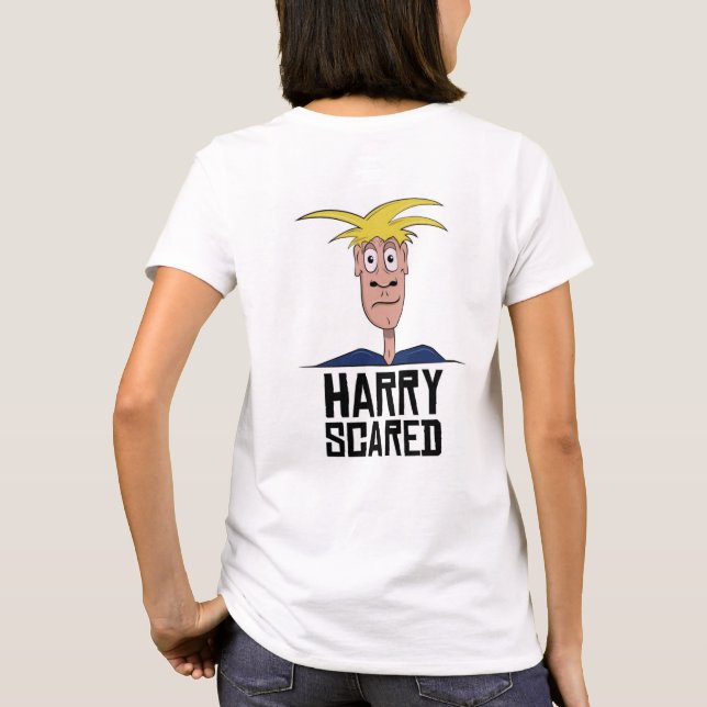 Camiseta Harry "Camiseta Branca Assustada" (Verso)