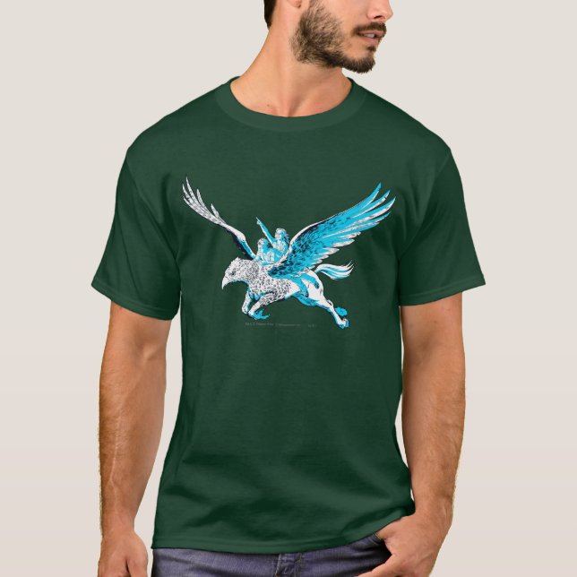 Camiseta Harry e Hermione em um Hippogriff (Frente)