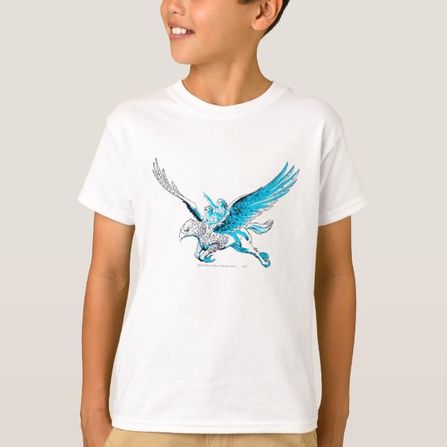 Camiseta Harry e Hermione em um Hippogriff (Frente)
