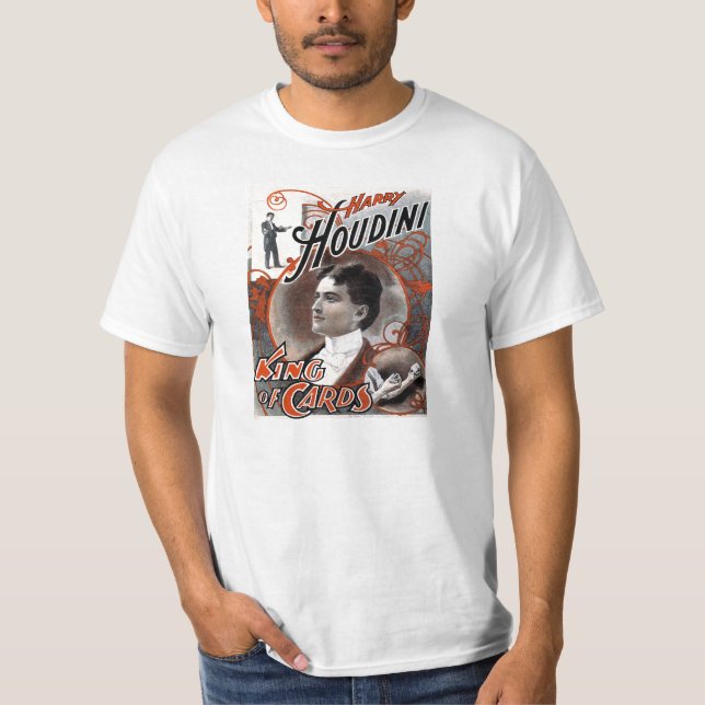 Camiseta Harry Houdini - design do poster vintage (Frente)