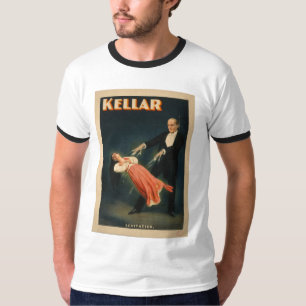 Camiseta Harry Kellar executa a mágica da levitação 1895