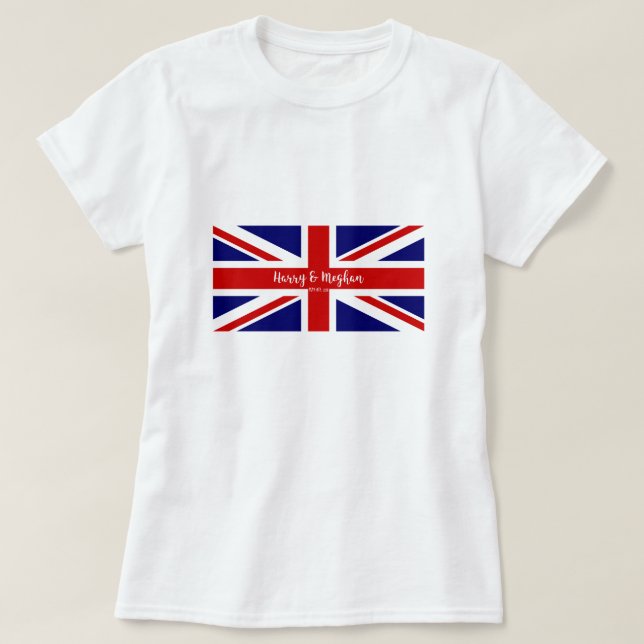 Camiseta Harry & Meghan | Comemoração Real do Casamento (Frente do Design)