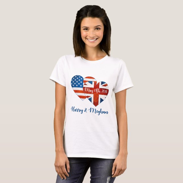 Camiseta Harry & Meghan Wedding, 19 de maio de 2018 (Frente Completa)