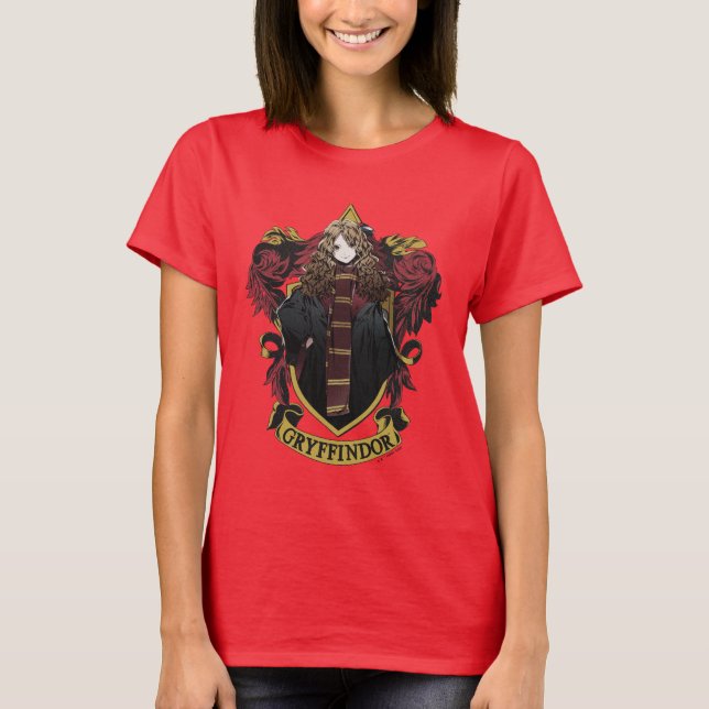 Camiseta HARRY POTTER™ | Anime Hermione House Crest (Frente)