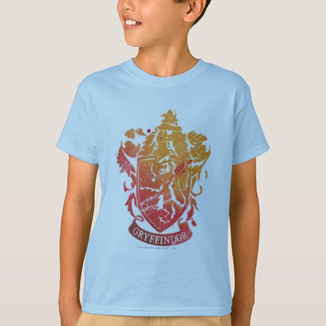 Camiseta Harry Potter | Brasão de Grifinória - Manchado (Frente)