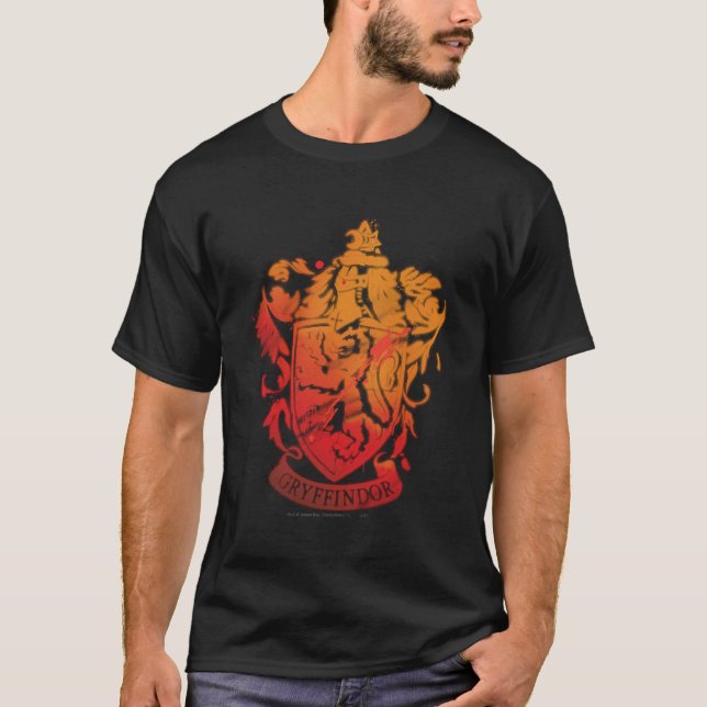 Camiseta Harry Potter | Brasão de Gryffindor - Salpicado (Frente)